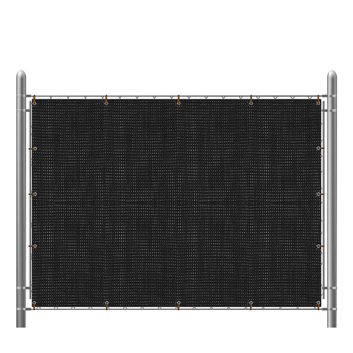 Covers & All Black Mesh Privacy Screen Fence Heavy Duty With Grommets